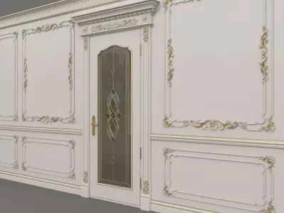 Wall Molding in Classic French style 5 3D model