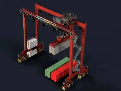 RTG CRANE FULL  3D model