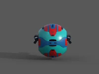 Scifi Ball Low-poly 3D model