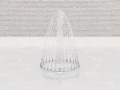 Lumion fountain - animated Low-poly 3D model