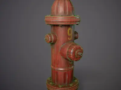 Hydrant - Gameready Asset Low-poly 3D model