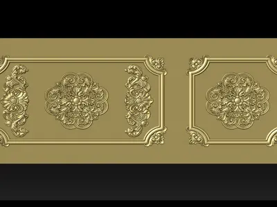 Carved door for CNC router 3D print model