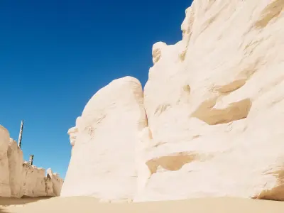 Desert Castle and Environment Free low-poly 3D model