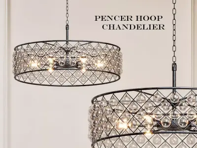 Spencer Hoop Chandelier 3D model