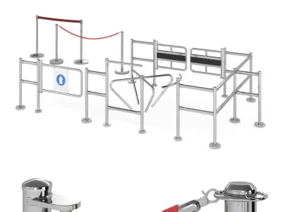 Access control and management system 3D Model Pack