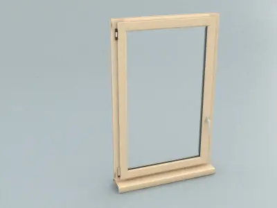 laos uPVC Window Low-poly 3D model