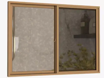 Aluminum Sliding Window Medium 3D model