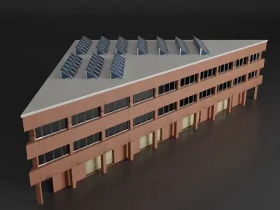 URBAN CITY BUILDING 2 Low-poly 3D model purchase