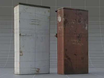 Electric boxs - LowPoly models 3D model