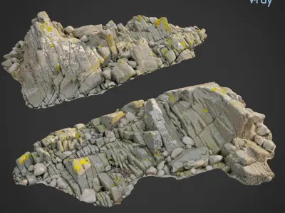 Cliff pack C bundle 3D model