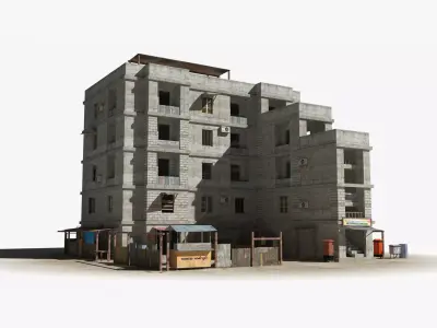 Slum x2 Low-poly 3D model