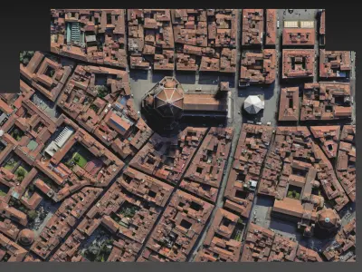 St Maria in Fiore And Battistero San Giovanni 3D Scan Florence 3D model