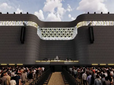 Realistic Large Festival Stage  3D model