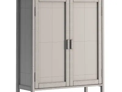 Low display cabinet Alvina 3D model