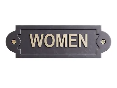 Solid Brass Sign Women 3D model