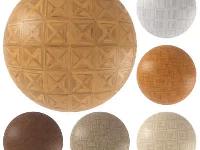 Parquet - Laminate - Wooden floor 6 in 1 3D model