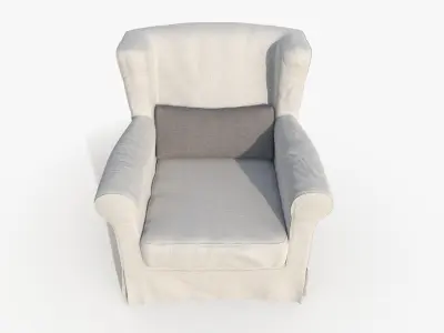 Classic White Armchair 3D model