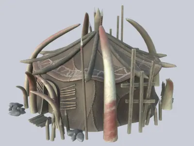 Orc house Low-poly 3D model