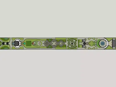 Median Garden Design 3D model