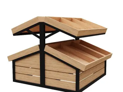 Stall models Low-poly 3D model