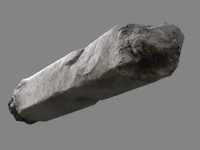 Damaged Concrete Column 01 Low-poly 3D model