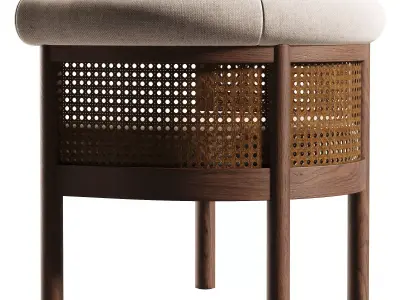 Jensen Dining Chair Low-poly 3D model