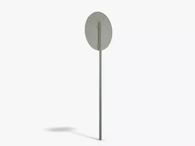 Attention Sign Low-poly 3D model