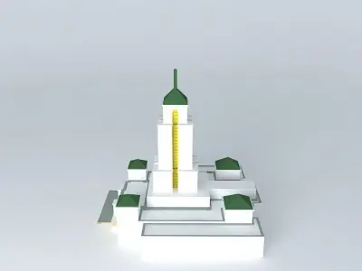 LDS. Templo Mormon, Cochabamba Bolivia  82nd. Operating Temple Free 3D model