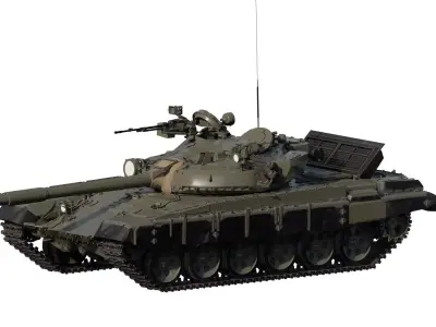  Detailed Tank T-72 3D model