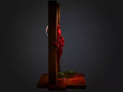 Creepy Red Alert Low-poly 3D model