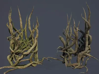 Roots PBR v3 Low-poly 3D model