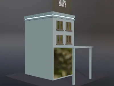 Radiant acdemy Low-poly 3D model