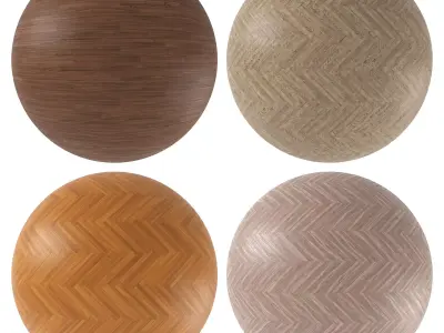 Parquet - Laminate - Wooden floor 4 in 1 3D model 19