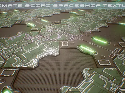 PBR Sci-Fi Spaceship Texture 45 Low-poly 3D model