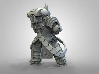 Son of the Snake with Heavy Bolter 3D print model