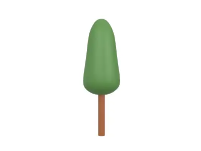 Cartoon Tree v4 002 Low-poly 3D model