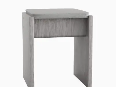 Wooden Stool Set  3D model