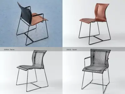 Cuoio chair 3D model