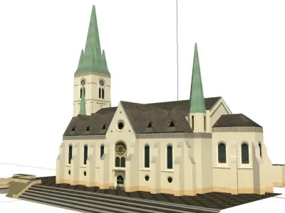 Architecture-Religion-God-Culture-Temple-071 church 3D model