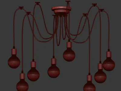 Wire Jungle Pendant Lights 3D model