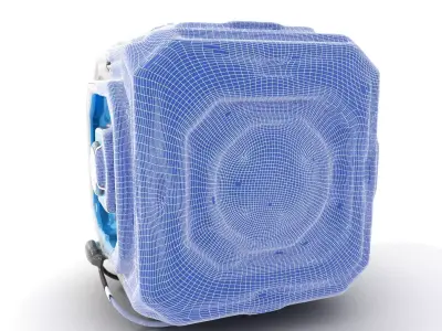 Futuristic SciFi Energy Cube Model Pack Low-poly 3D model purchase