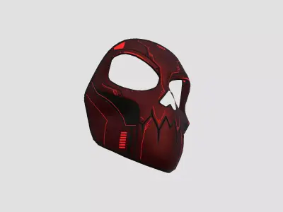 Scifi Skull Mask A04 - Fantasy Character Design Low-poly 3D model