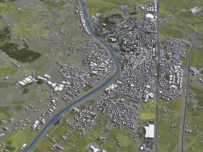 Empoli - 3D City Model Low-poly 3D model