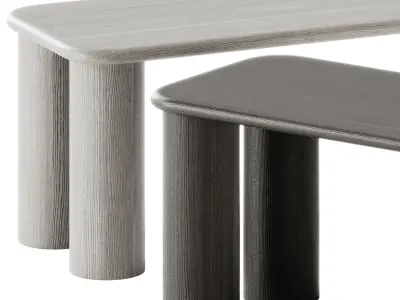 PAUSE Bench Medium and Big by Found 3D model