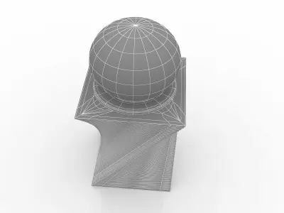 Floating Sphere Marble 3D model