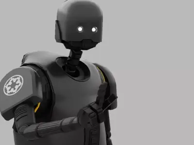 Rogue One Imperial robot   rigged 3D model
