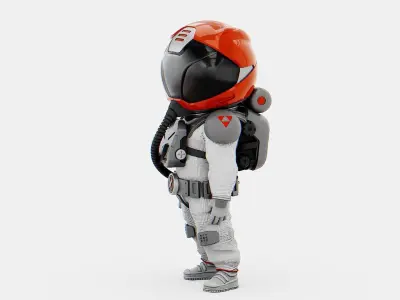 TOON  ASTRONAUT GOLBY   RIGGED 3D model
