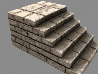 stairway 15 Low-poly 3D model