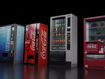 Vending Machine Collection- Pack of 4 Low-poly 3D model