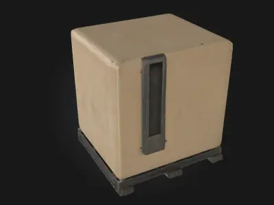 Metal Utility Box  Durable Industrial Storage Unit 3D model